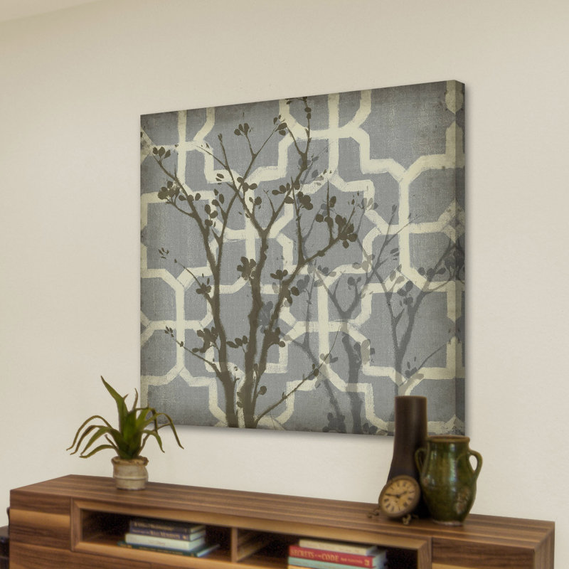 "Silhouette & Pattern V" Print on Wrapped Canvas, 18" H x 18" W x 1.5" D