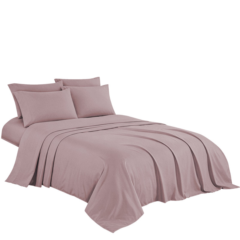 Ensemble de draps en fibre de refroidissement Esca, Red, Lit double