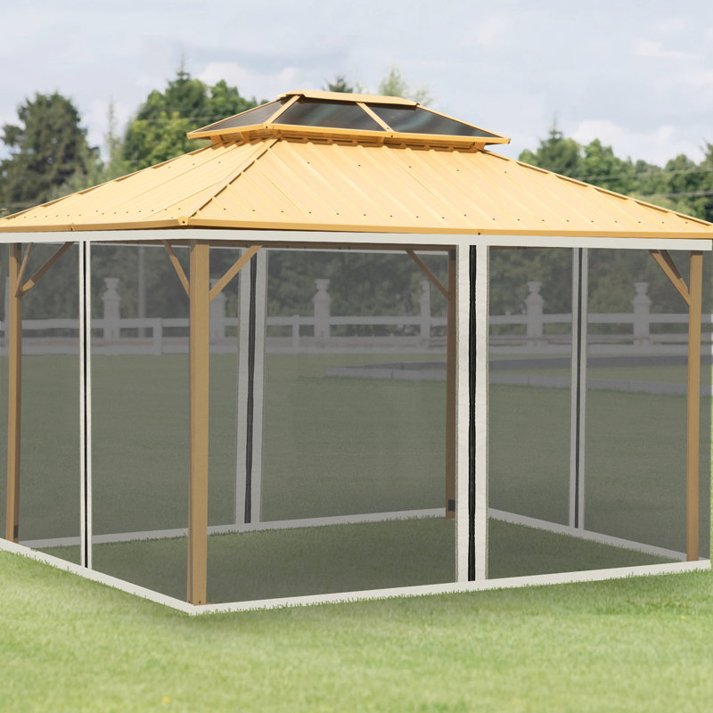 10'X13' Gazebo Replacement Mesh Netting, Cream, , Spectacular 10' X 13' Patio Net, Appealing