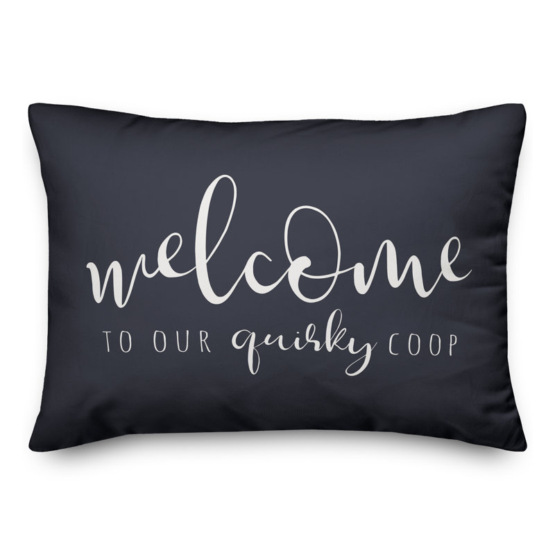 Coussin décoratif intérieur / extérieur en polyester , H 14 po x l 20 po, Bleu marine