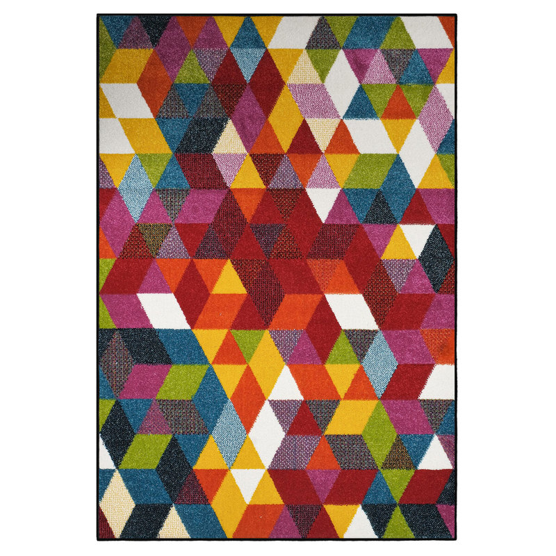 Debbera Rectangle Geometric and Trellis Indoor / Outdoor Area Rug, Rectangle 200 x 290cm