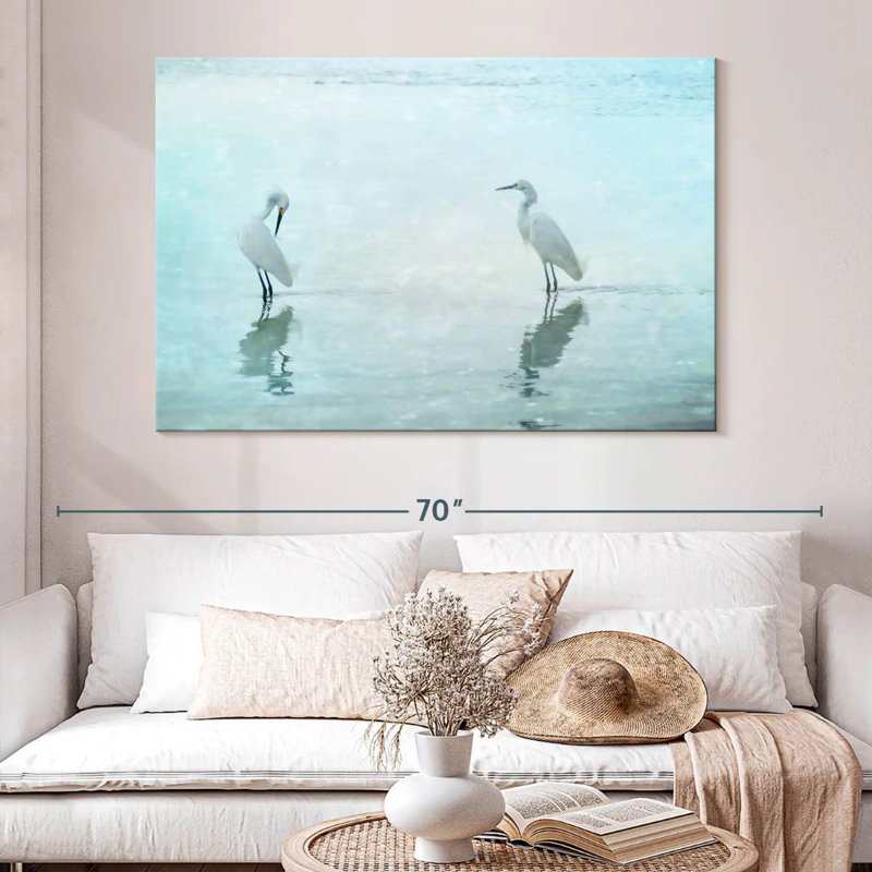 White Cranes, 34" H x 51" W