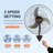 VEVOR 27.2'' Oscillating Wall Mounted Fan Fan