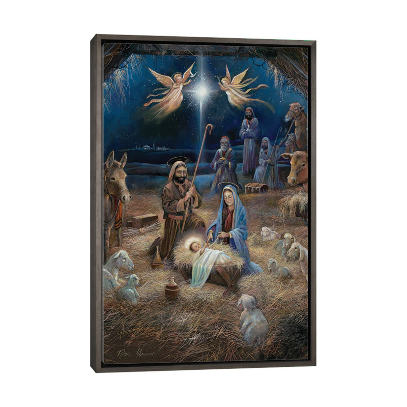 «Silent Night», reproduction d'art sur toile encadrée, Gris, H 48 po x l 32 po, Impression encadrée sans passe-partout