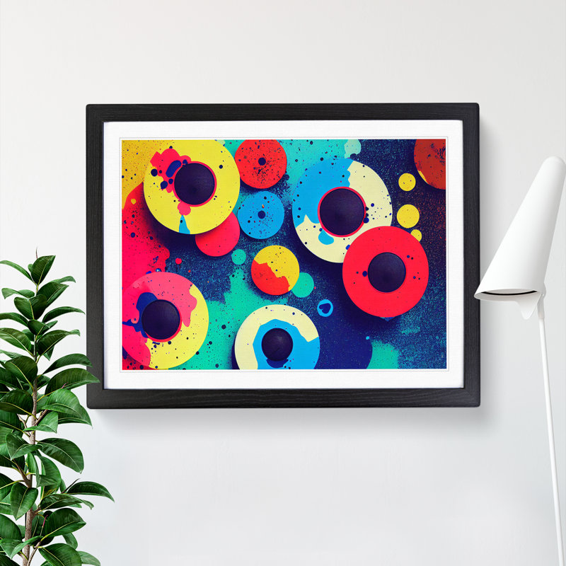 Mind Bending - Single Picture Frame Painting, Black, 46cm H x 64cm W x 2cm D