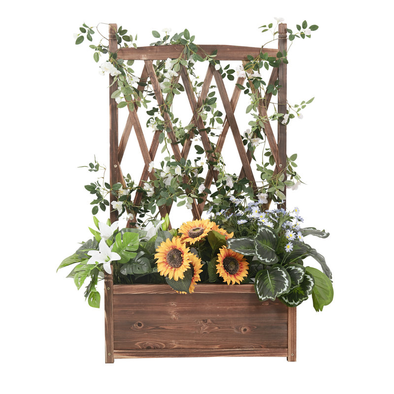Bloxom Wood Planter Box, 115cm H x 36.5cm W x 64cm D