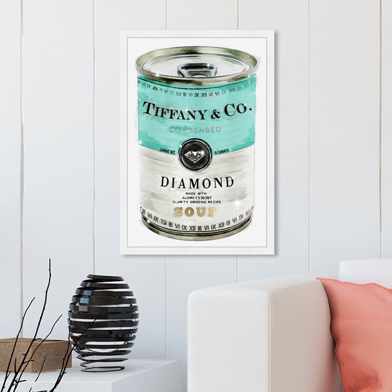«Priceless Can», reproduction d'art graphique, H 32 po x l 47 po, Cadre blanc