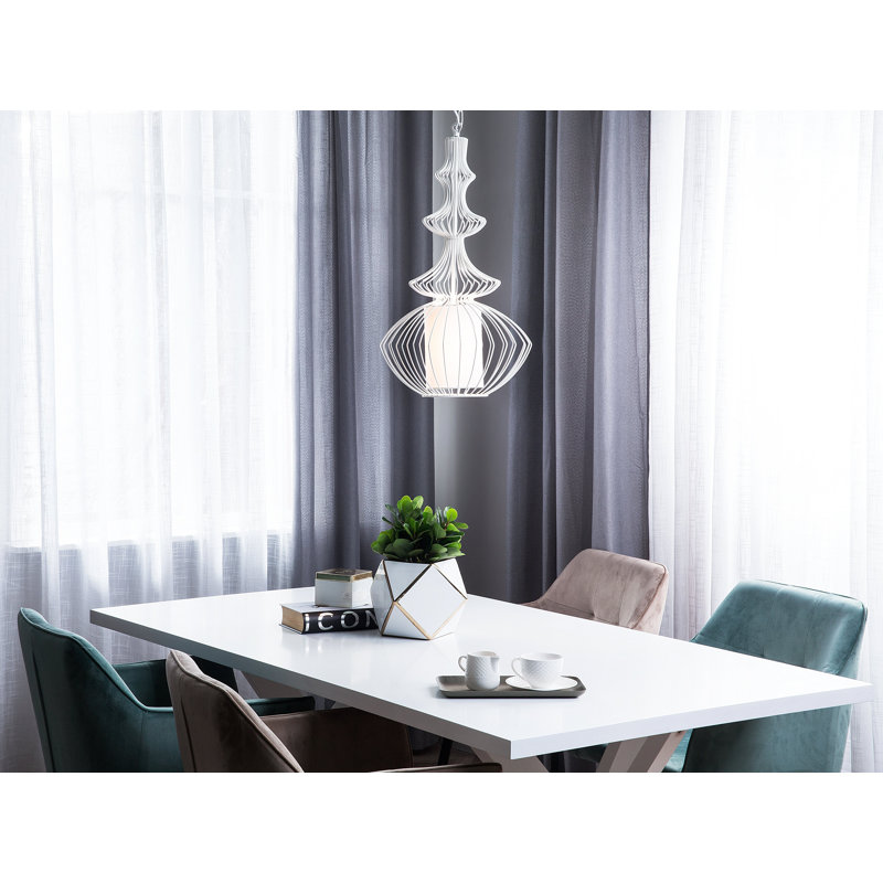 Lorenza 1 - Light Geometric Pendant, White