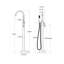 Robinet de baignoire autoportant monocommande à fixation au sol avec douche à main-107823699
