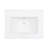 24"x18" White Rectangular Single Vanity Top with 1 Faucet Hole and Overflow(Sink Only)