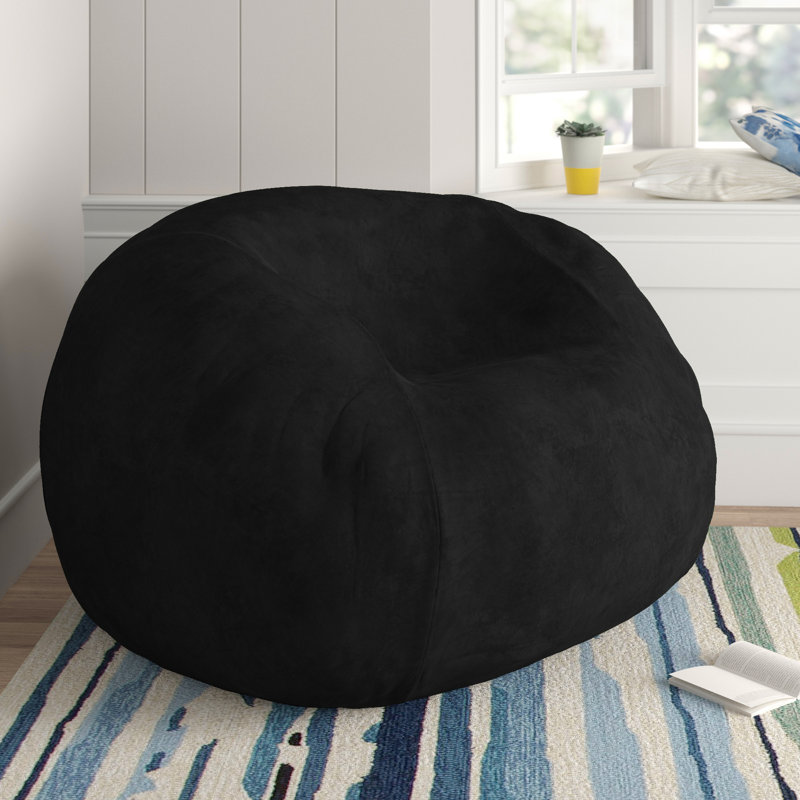Fauteuil à billes: fauteuil à billes rembourré en mousse à mémoire de forme de 5 pi avec housse amovible et lavable à la machine - Fauteuil à billes avec housse en microfibre douce - Couleurs et tissus