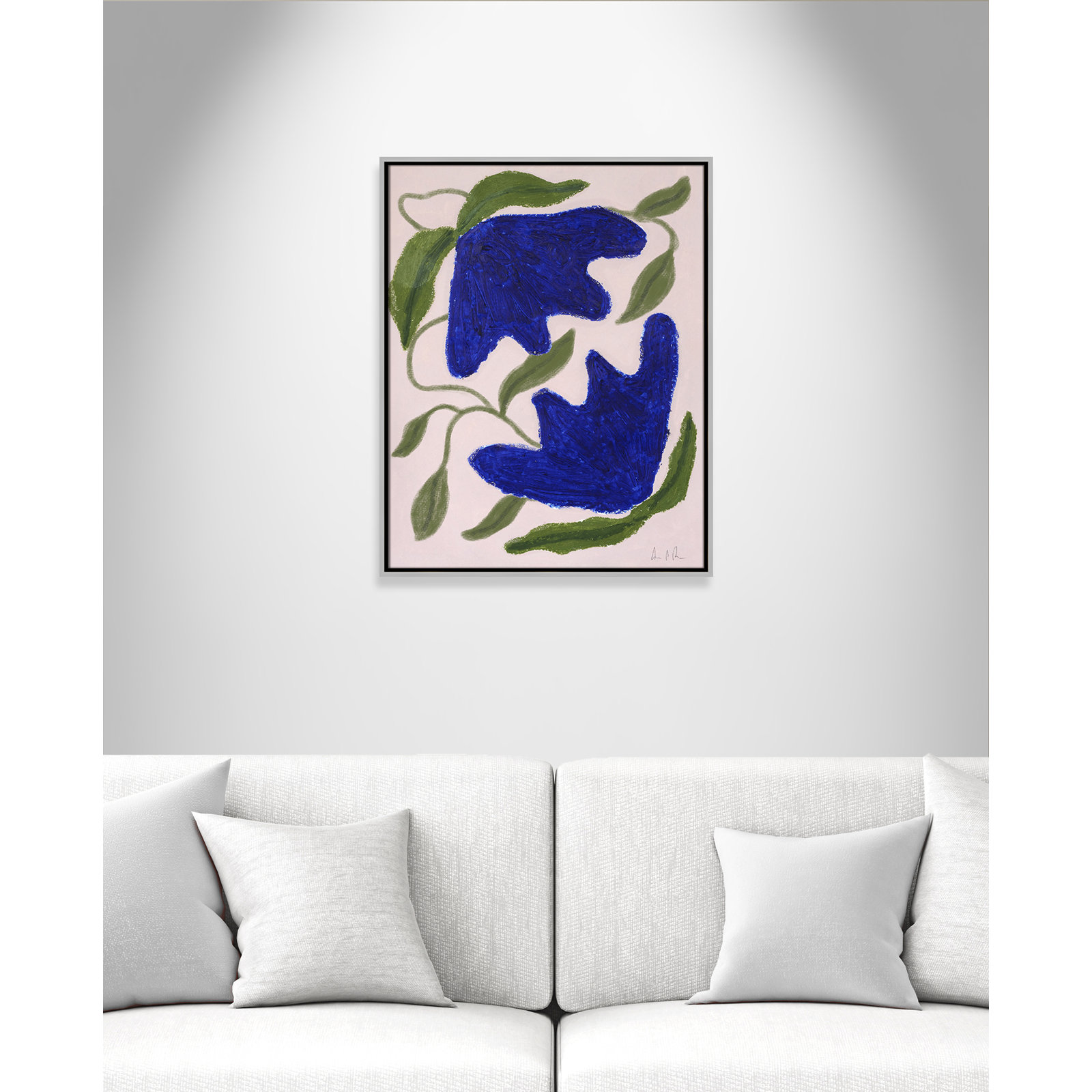 Colette "Blue Anemones No. 02" Print, 29.5" H x 23.5" W, Silver
