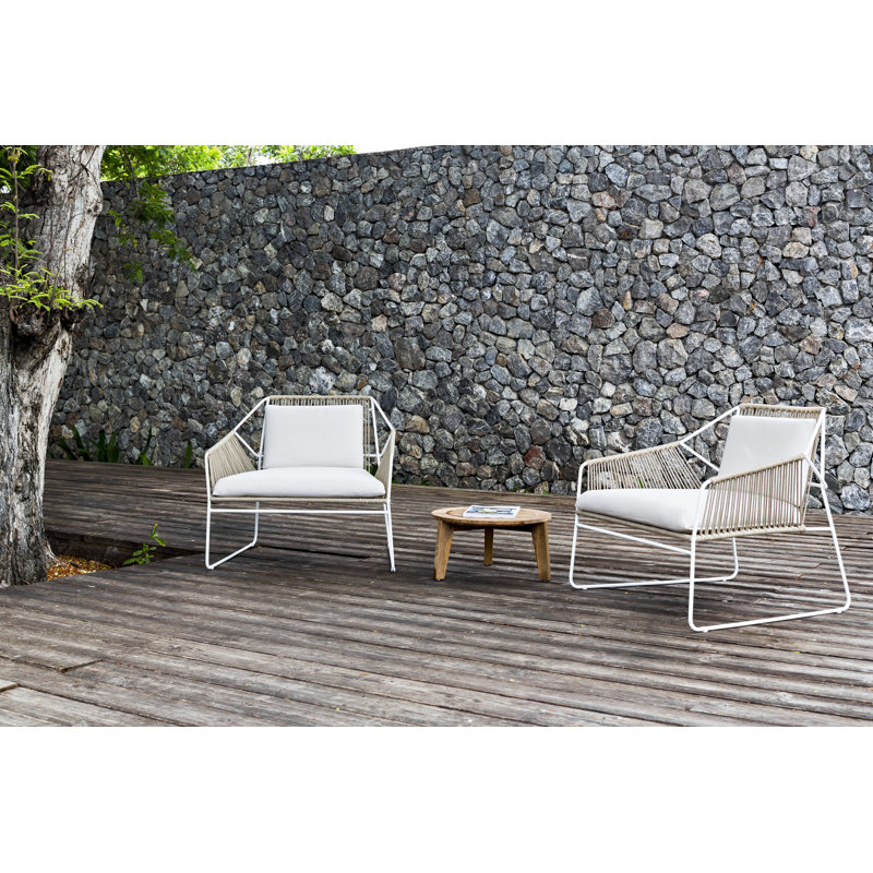 Attol Outdoor Round Teak Coffee Table, 20.56" W x 20.56" L x  10.25" H