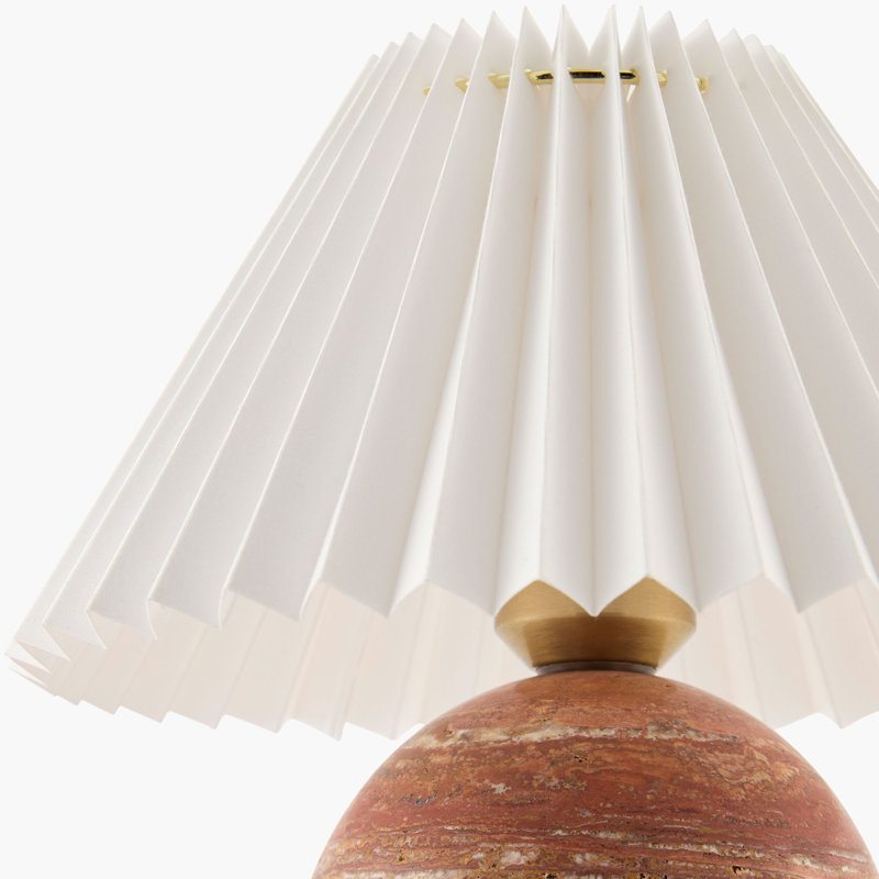 Lampe de table Gutzman, Orange, Empire plissé