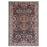Hand Knotted Wool Area Rug in Brown And Beige
