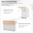White 55.5" Rolling Fluted Kitchen Island-884086247
