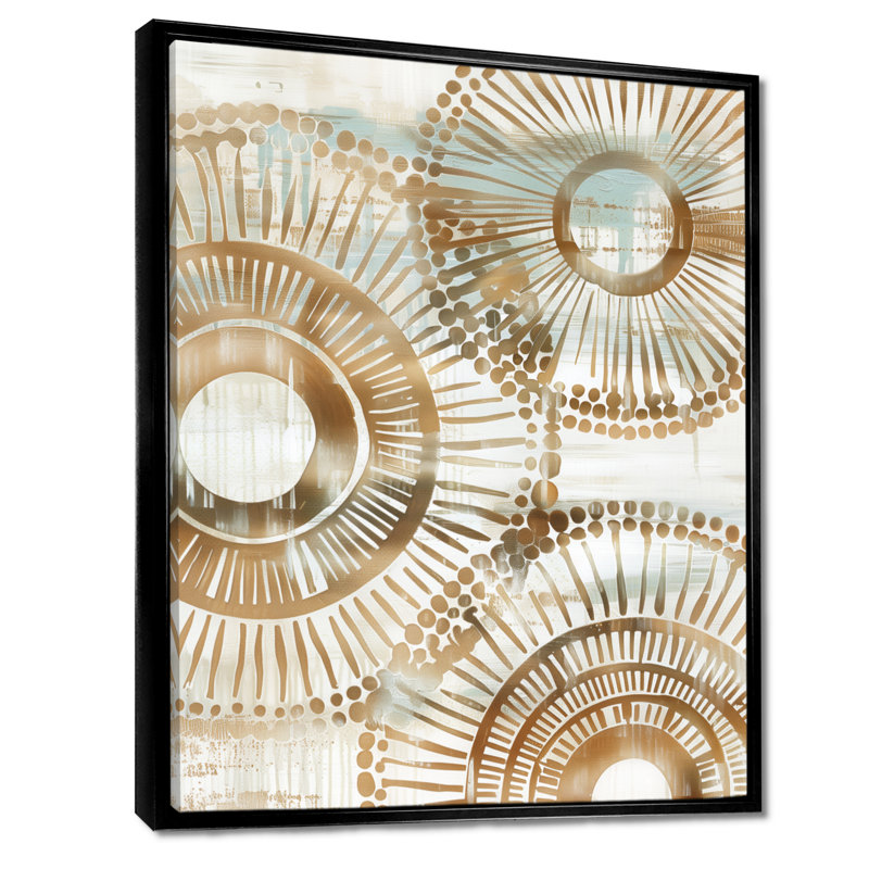 Or blanc et beige bohémien Mandala Simplicity II - impression d'art mural Mandala Boho, H 24 po x l 32 po