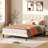 Mauriciu Platform Bed Frame with Button Tufted Headboard and Wooden Slats Support-1531943258-1531943256