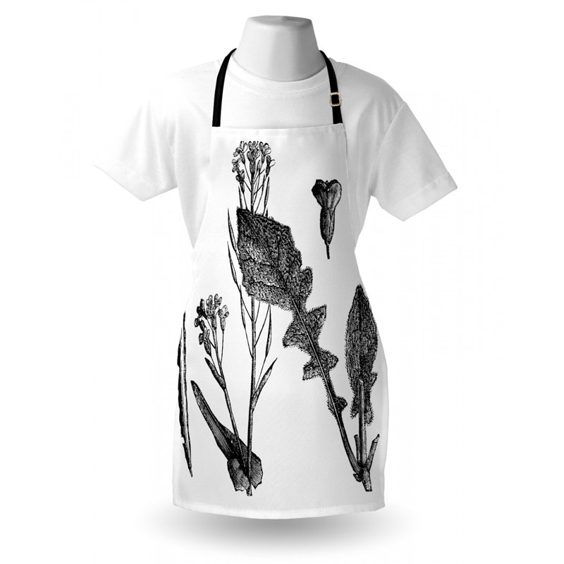 Tablier de feuilles de plantes racines