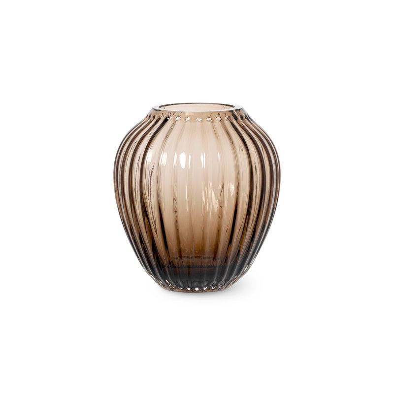 Vase de table en verre fabriqué à la main Hammershøi, H 5,5 po x l 5,1 po x P 5,1 po, Noyer