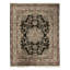 Hand Knotted Wool Oriental Area Rug in Black And Beige