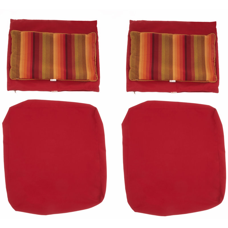 Castelli Outdoor Sunbrella Cushion Cover, Jockey Red Sunbrella® Canvas