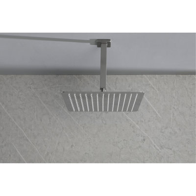 Water Saving Showerhead - Stainless Steel, Brushed Nickel, High Rainfall, Self-cleaning, Fits Standard Shower Arm Connections Rainfall Made Of Steel , Saving, Compatible With All Arms