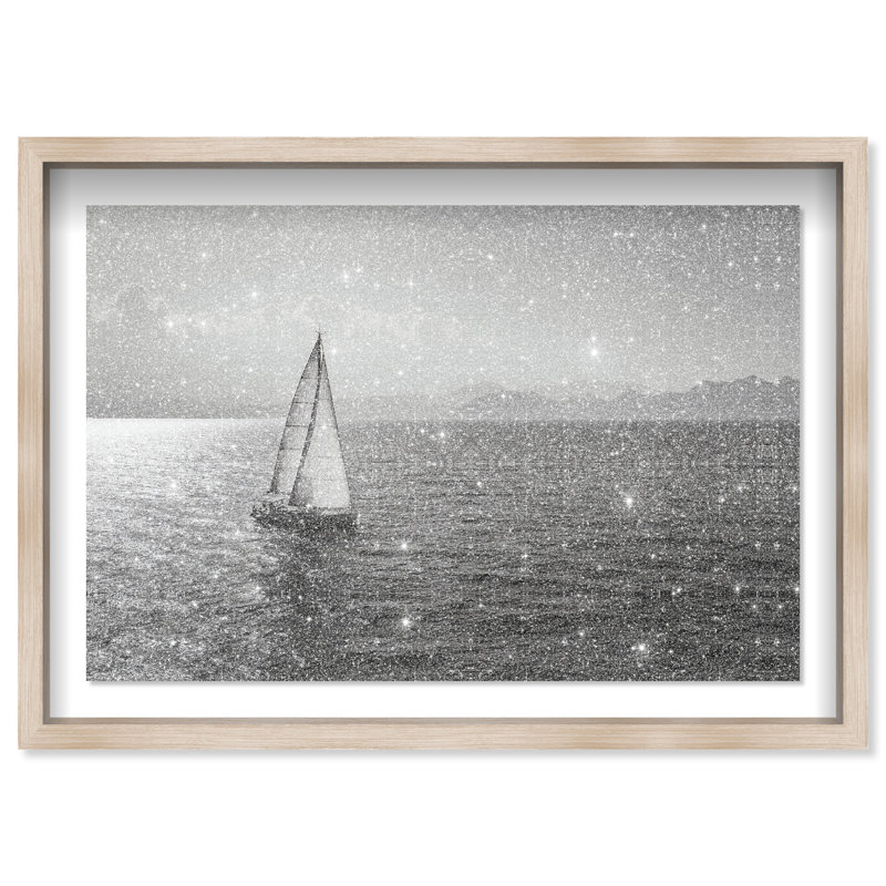 Edge Of Silence Print by Oliver Gal, 11.5"H x 16.5"W, Natural Oak Shadowbox