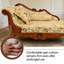 Fauteuil impérial en bois massif de style brun 74,8 po