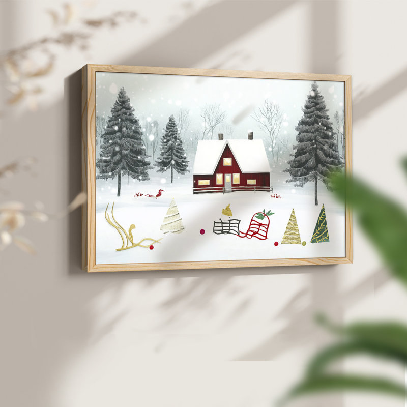 Chirstmas Art-XCII - Reproduction encadrée - Restickable, Naturel, H 16 po x l 20 po