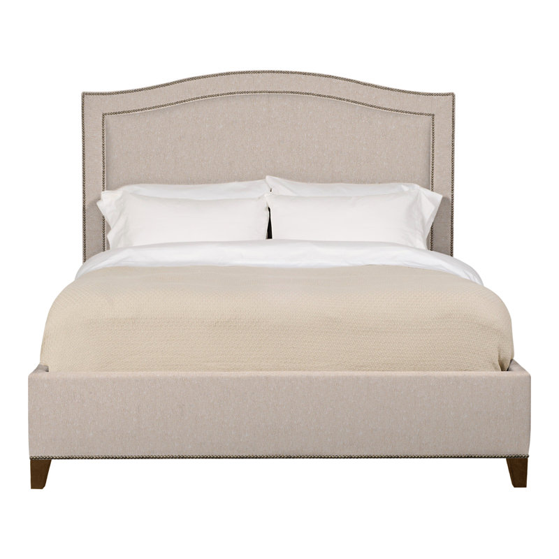 Caroline/Casey Queen Upholstered Low Profile Panel Bed, Jiggles Fawn, Yes, Havana