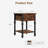 End Table With Storage Shelf Industrial Side Table Narrow Sofa Table