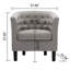 Fauteuil demi-tonneau capitonné avec pieds en bois-11435204