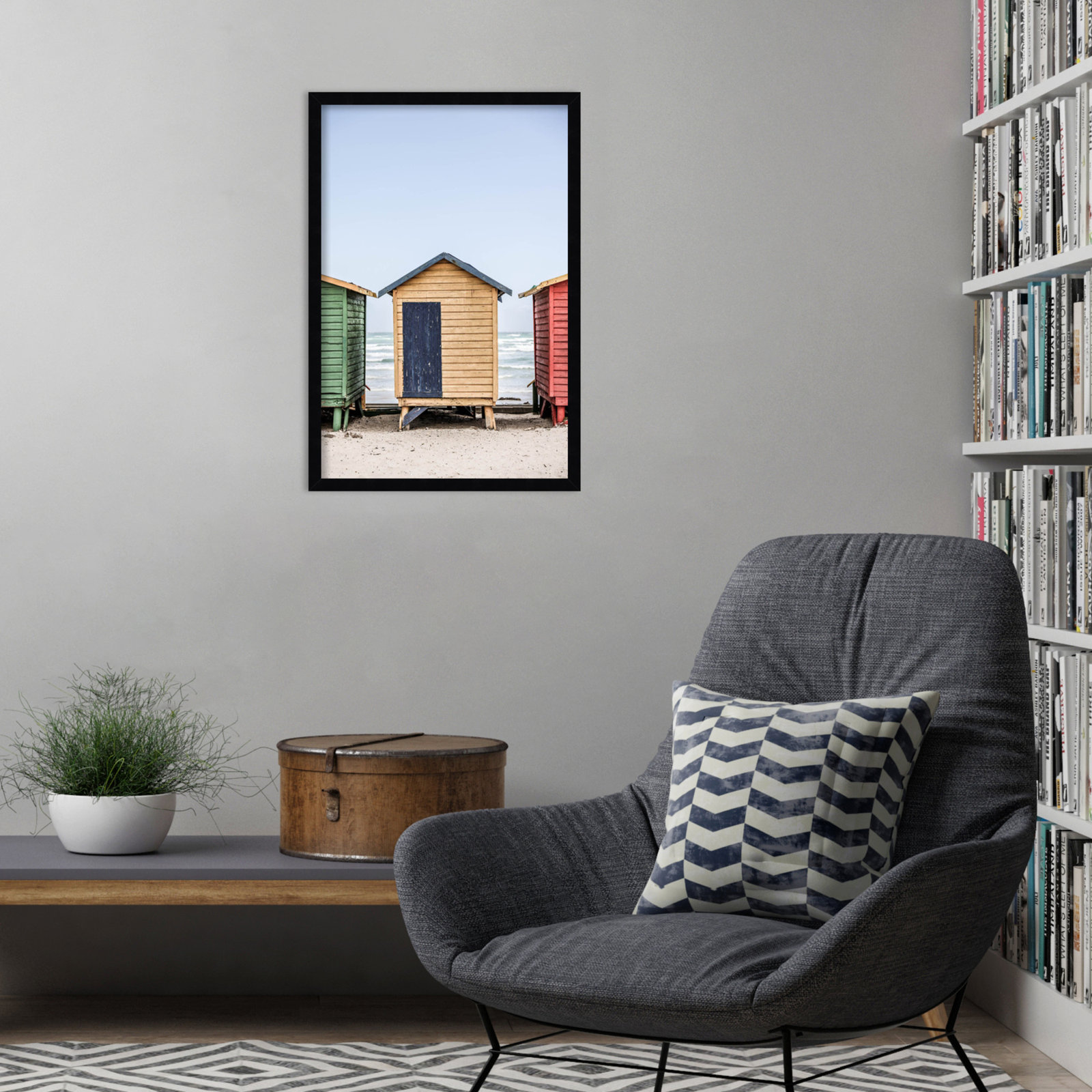 Rolandat "Yellow Hut" Print, Black, 25" H x 17" W