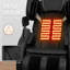 Fauteuil inclinable de massage Zero-Gravity à pression d'air pour tout le corps, housse en polyuréthane noir, 6 roulettes pour la thérapie du cou et de la taille