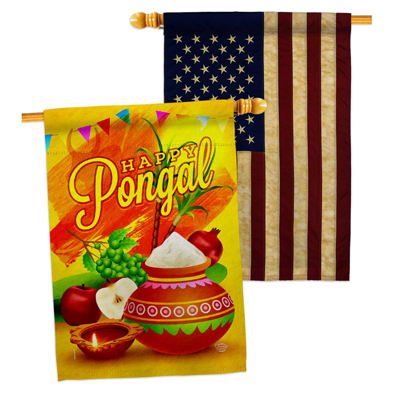 Double Sided 40'' H x 28'' W Polyester House Flag