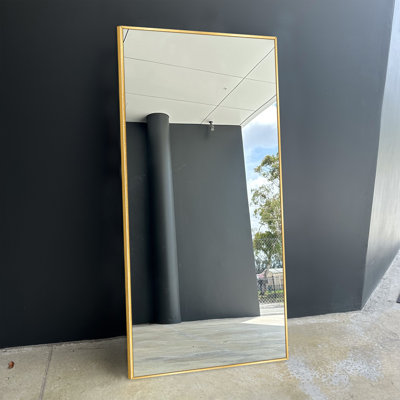 Vertell Oversize Rectangle Full Length Mirror Metal Mirror for GYM/ Bedroom with Stand