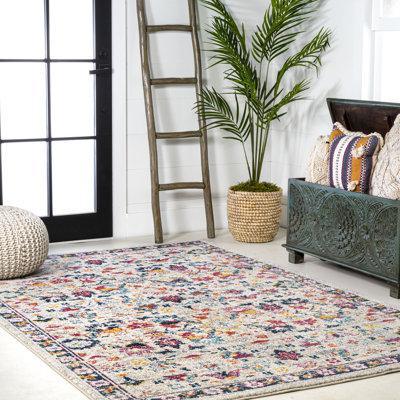 Modern Persian Boho Floral Beige/Multi Rug