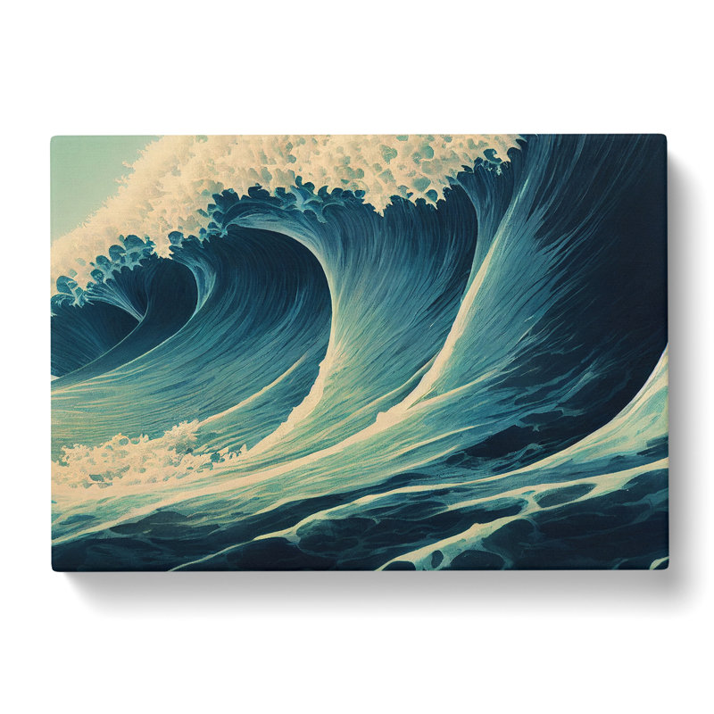 The Pristine Japanese Wave - Wrapped Canvas, 35cm H x 50cm W x 3cm D