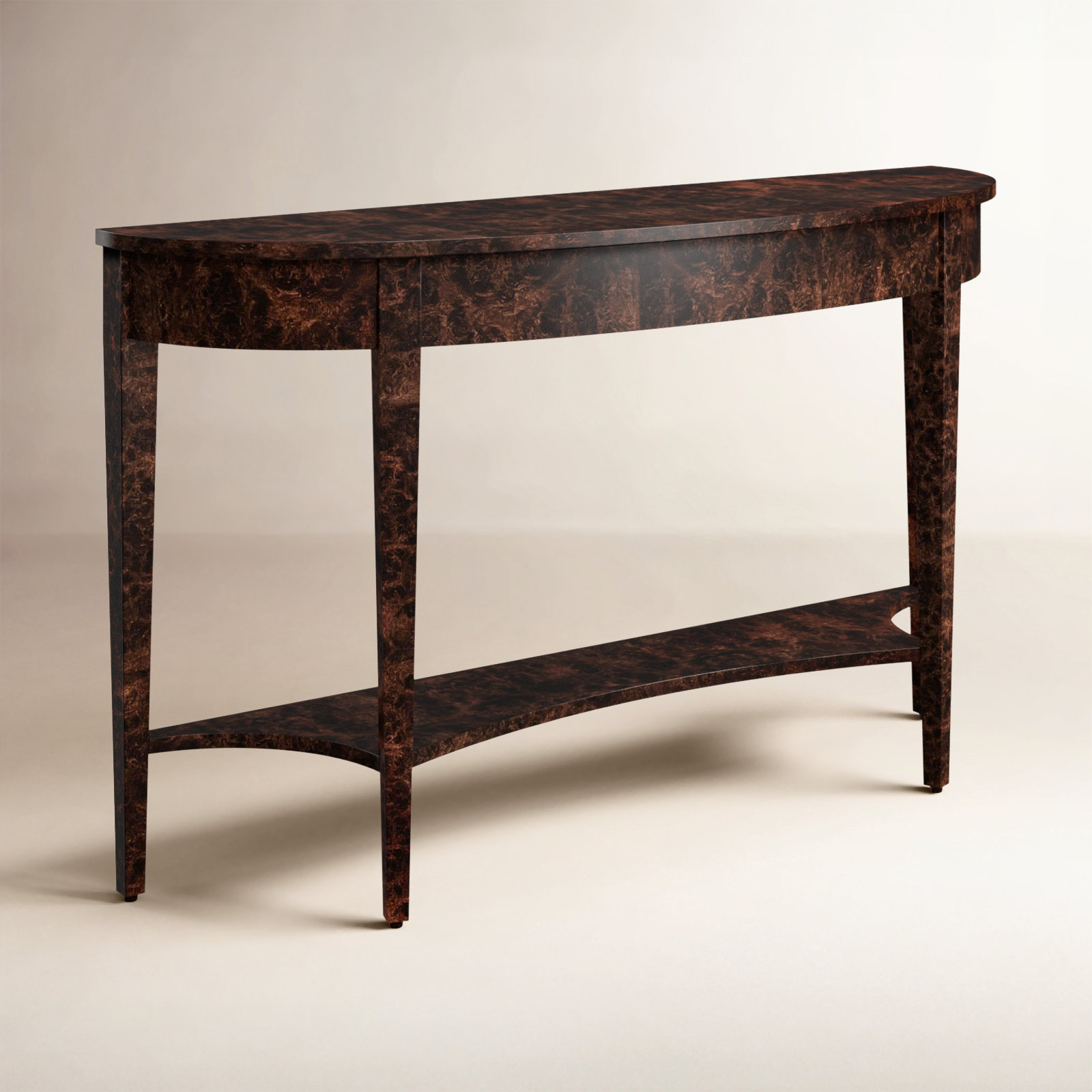Kal 54" Console Table, Dark Burl