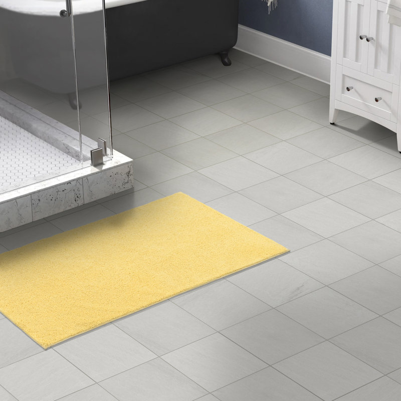 Tapis pour salle de bain Roanoke, L 30 po x L 50 po, Jaune doux