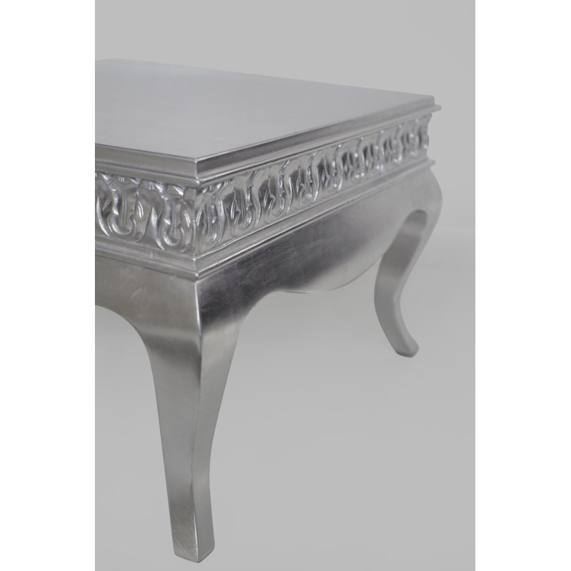 Loire Four Leg Coffee Table, 120 x 70cm, Silver Leaf