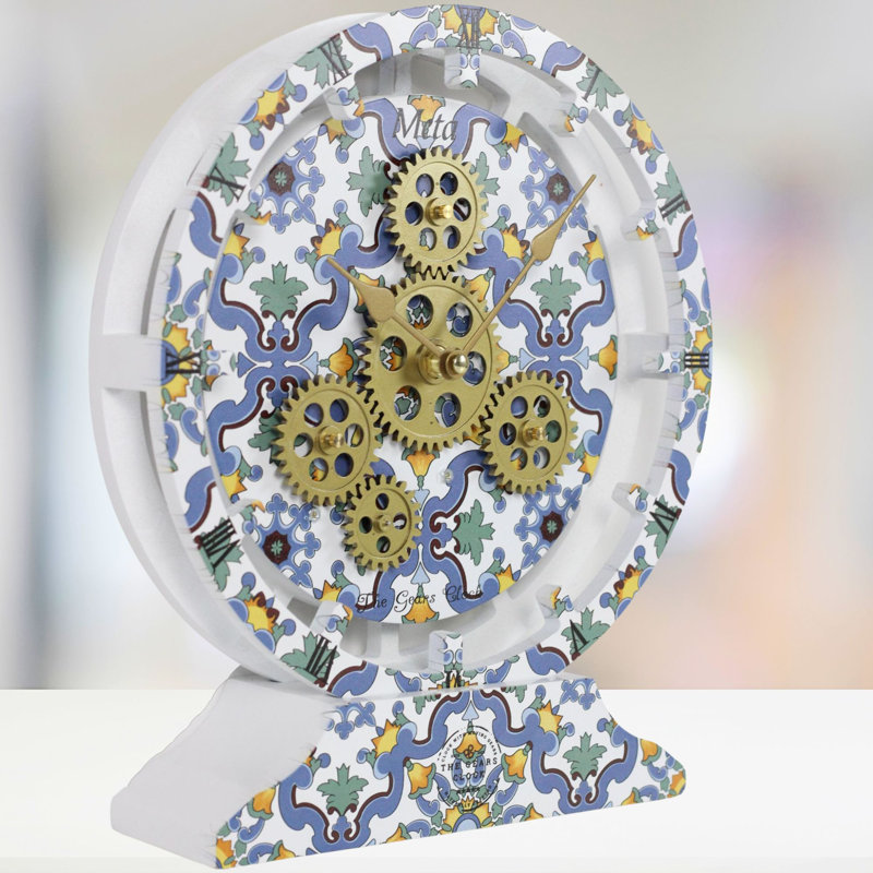 Analog Quartz movement / Crystal Tabletop Clock, Meta