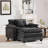 Abigail Chenille Upholstered Accent Chair with Pillows