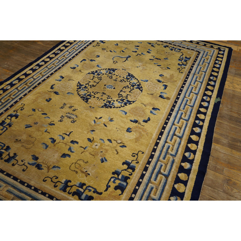 Antique Ningxia Hallway Runner Wool Yellow Rug
