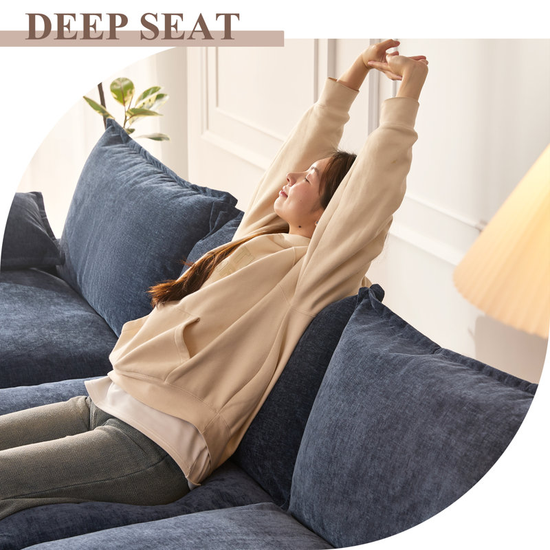 3 Seater Sofa, Navy, Chenille