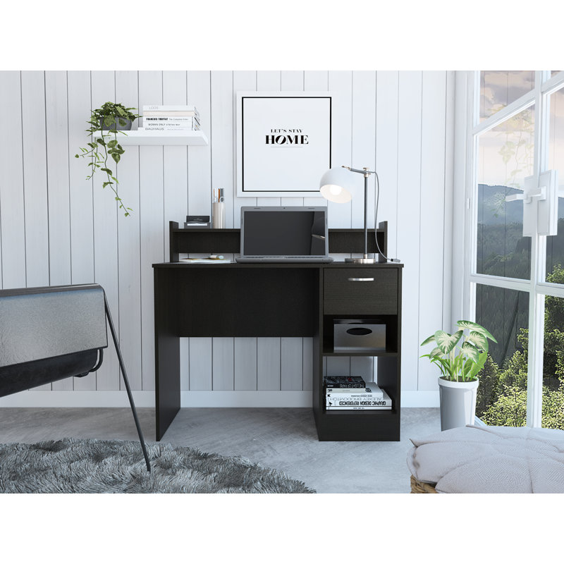 Charlotte 40" Wide Computer Desk, Black Wengue