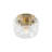 1-Light 6.3" Modern Round Flush Mount with Ribbed Clear Glass