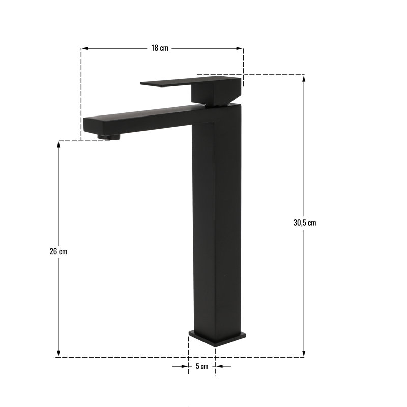 Basin Tap Faucet Teramo, Black