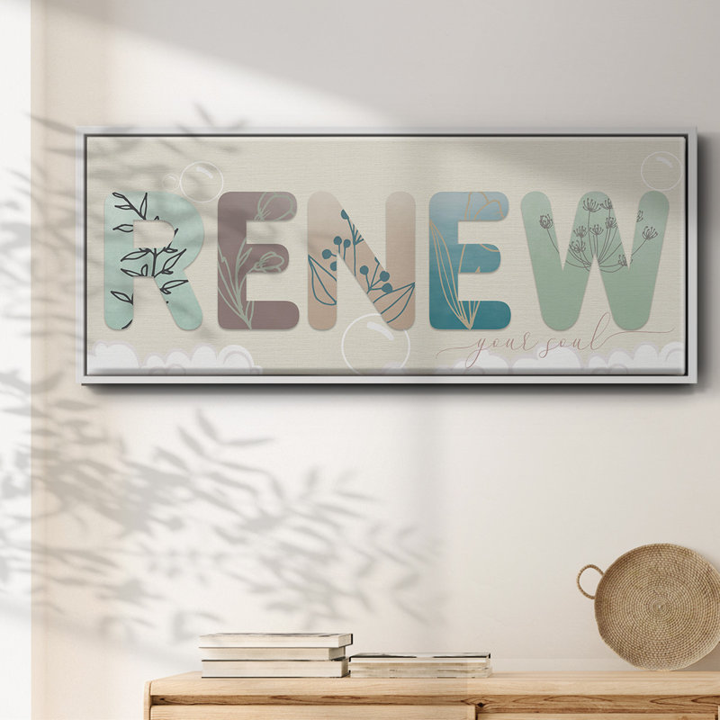 «Renew Your Soul», toile encadrée, H 24 po x l 60 po